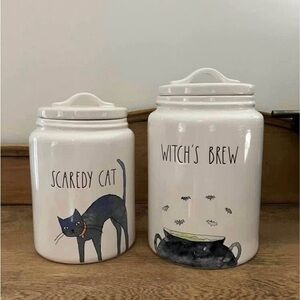 Rae Dunn Canister Set -
Scaredy Cat and Witch's Brew